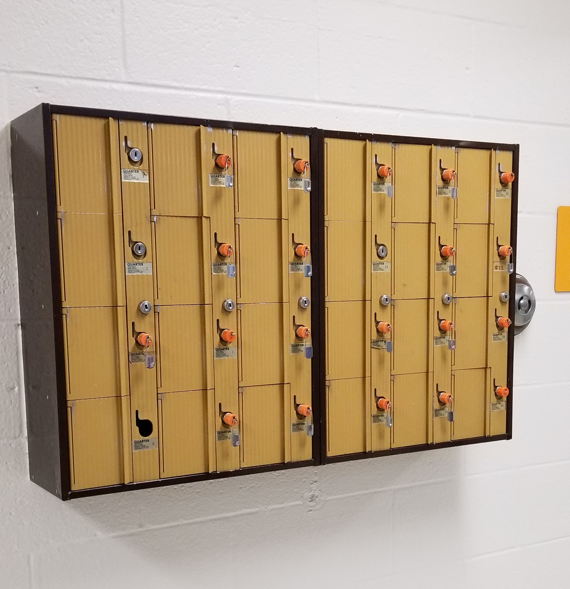 wallet lockers picture of mini lockers in hallway